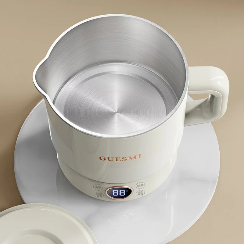 1500 مللي 304 الفولاذ المقاوم للصدأ غلاية كهربائية قابلة للطي المحمولة مع 800 مللي كوب التدفئة السفر ودية الطبخ بطيئة براد شاي