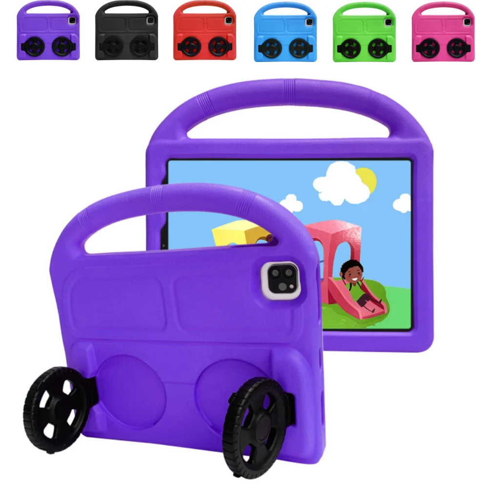 

Детский чехол для iPad Air 11 2024 Pro 11, 4-й, 3-й, 2-й, 10-й 10,9 дюйма, противоударный мягкий чехол для планшета с милым мультяшным колесом EVA для Air 5 4