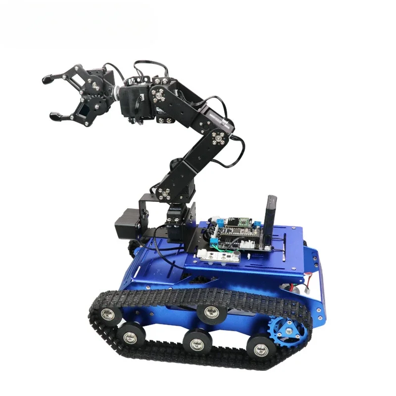 

6 degrees of freedom robotic arm crawler car Tankbot tracking obstacle avoidance robot intelligent car STM32 programming trolley