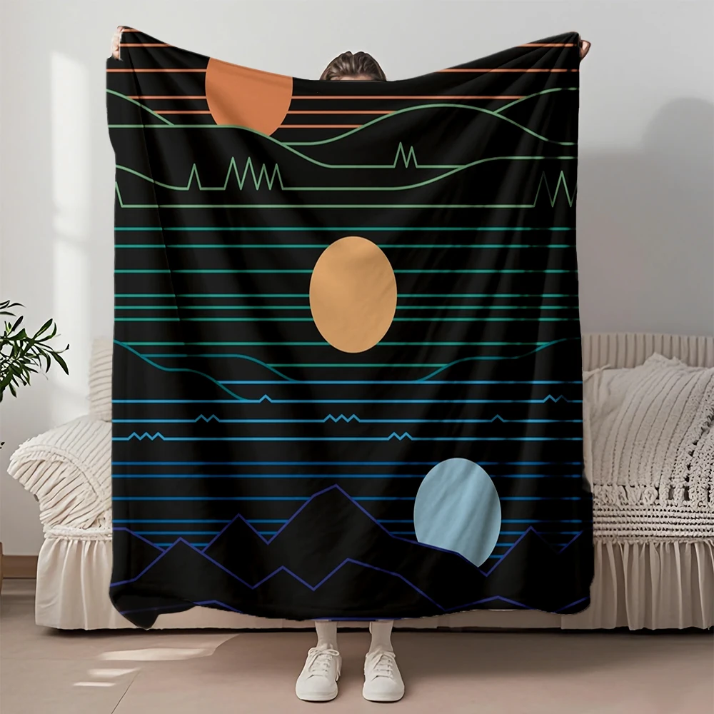 

Flannel Soft Multi-use Blanket Many Lands Under One Contemporary Chic Travel Blanket Comforter Anti-pilling No-shedding Blankets