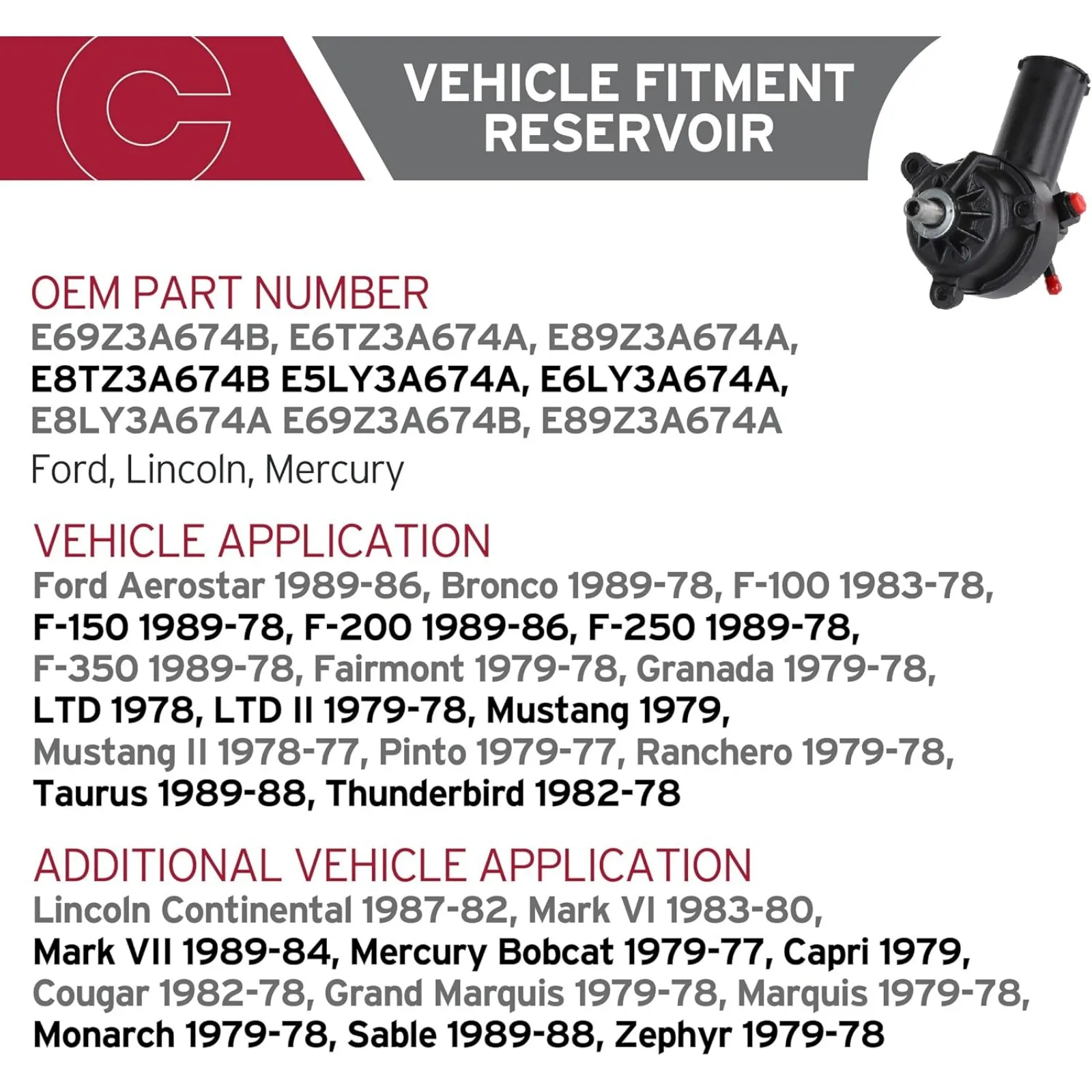 US 20-6240 Remanufactured Power Steering Pump with Reservoir (Renewed)