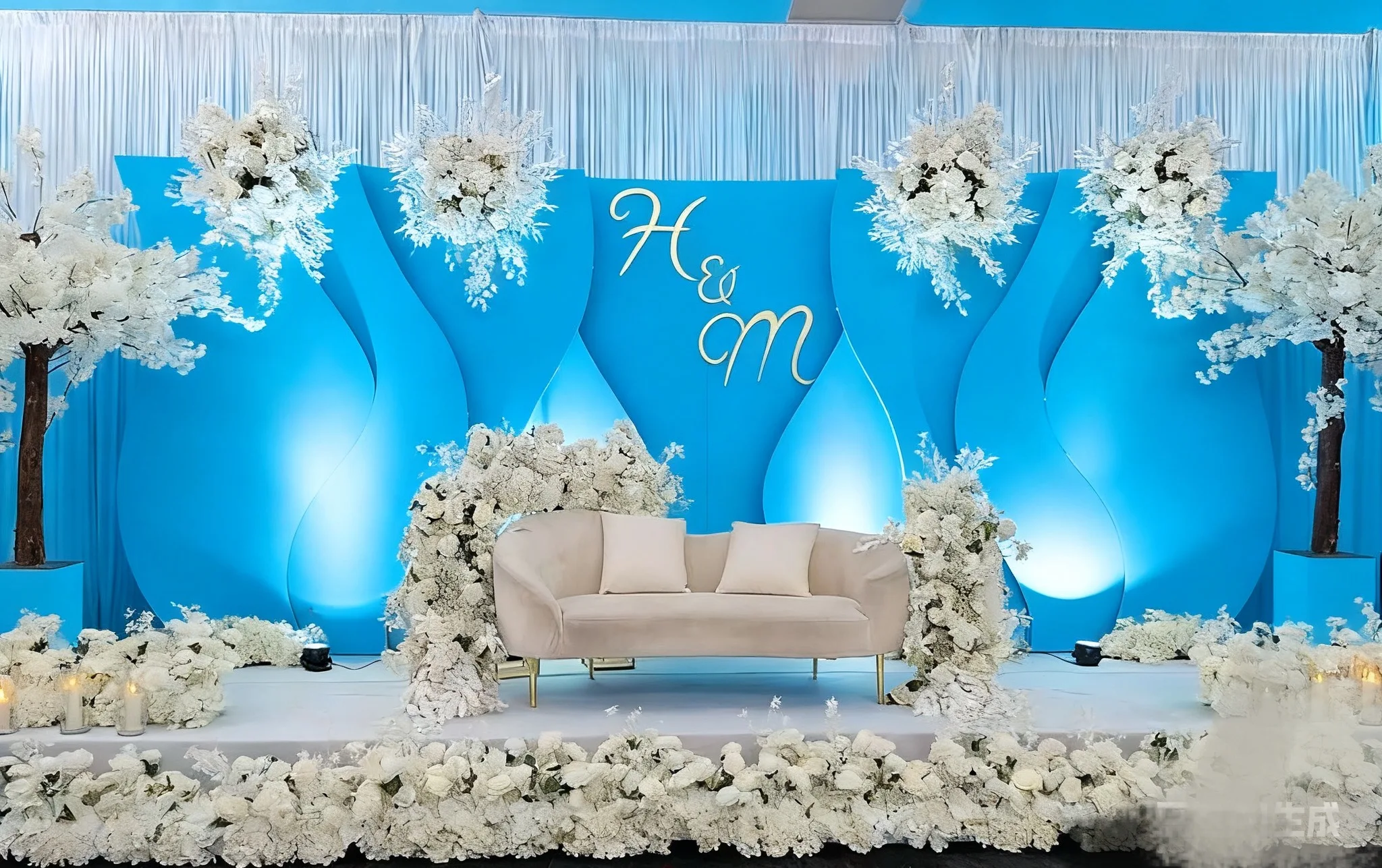 Wholesale Led White Frame Set Backdrop Panel Stage PVC and Acrylic Wedding Event Background Photography Backdrop