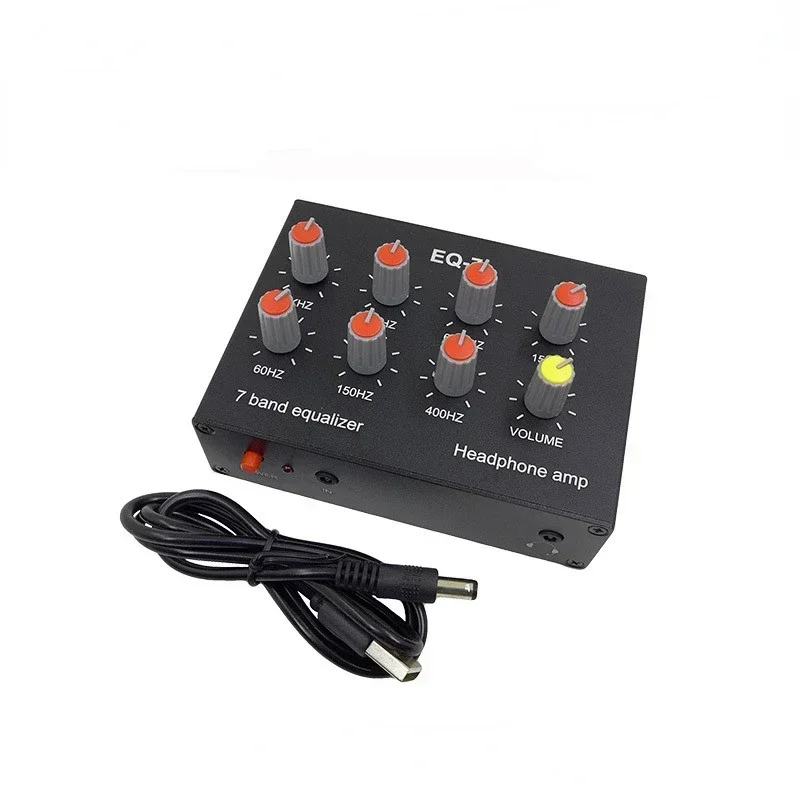 Audio EQ-7 Audio Signal Préamplificateur 7 Bande Égaliseur Sœur Lycée Basse Son Téléphone Ordinateur Sauna téléphone Amplificateur