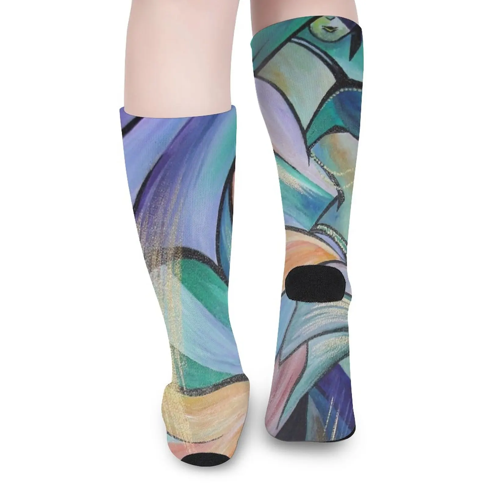 Middle Eastern Belly Dancer With Pastel Veils Socks golf socks for woman image 5
