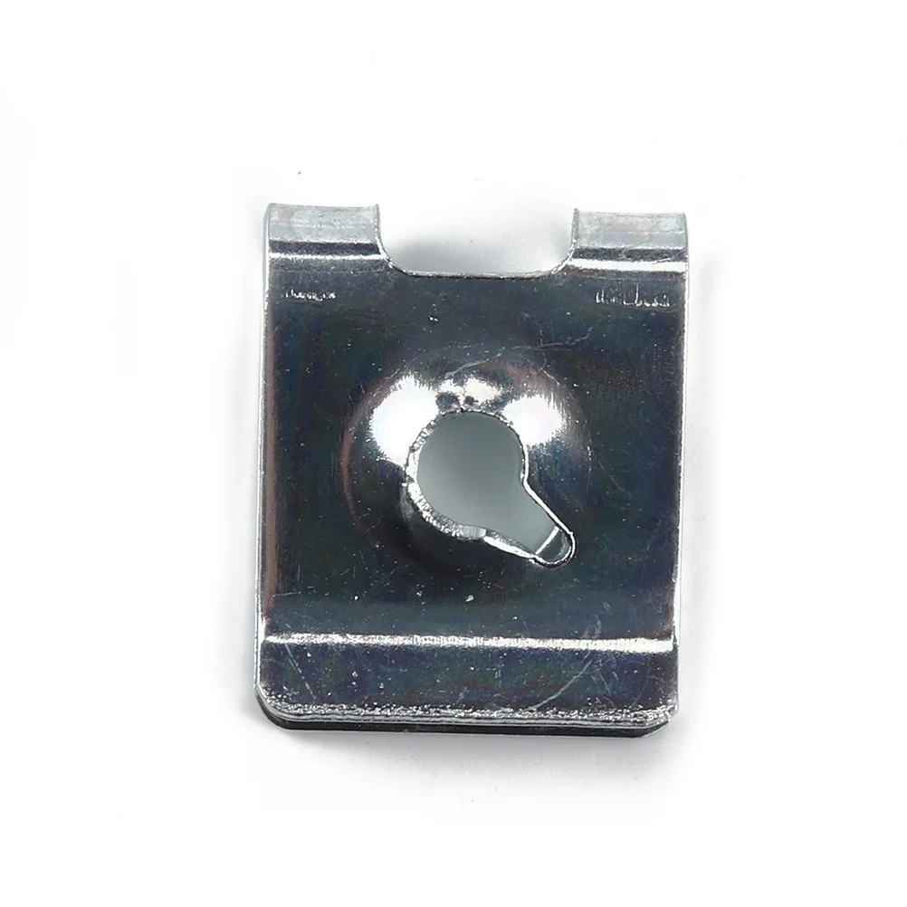 

50 шт., цинковая U-образная пружинная гайка, марганцевая сталь, шпиль, U-образный зажим для панели, бампера, провод, фиксатор кабеля, детали двигателя, крепеж