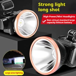 USB Rechargeable Headlamp LED Headlight 18650 Head Flashlight High Power Mini Head Lamp Light For Working and Fishing