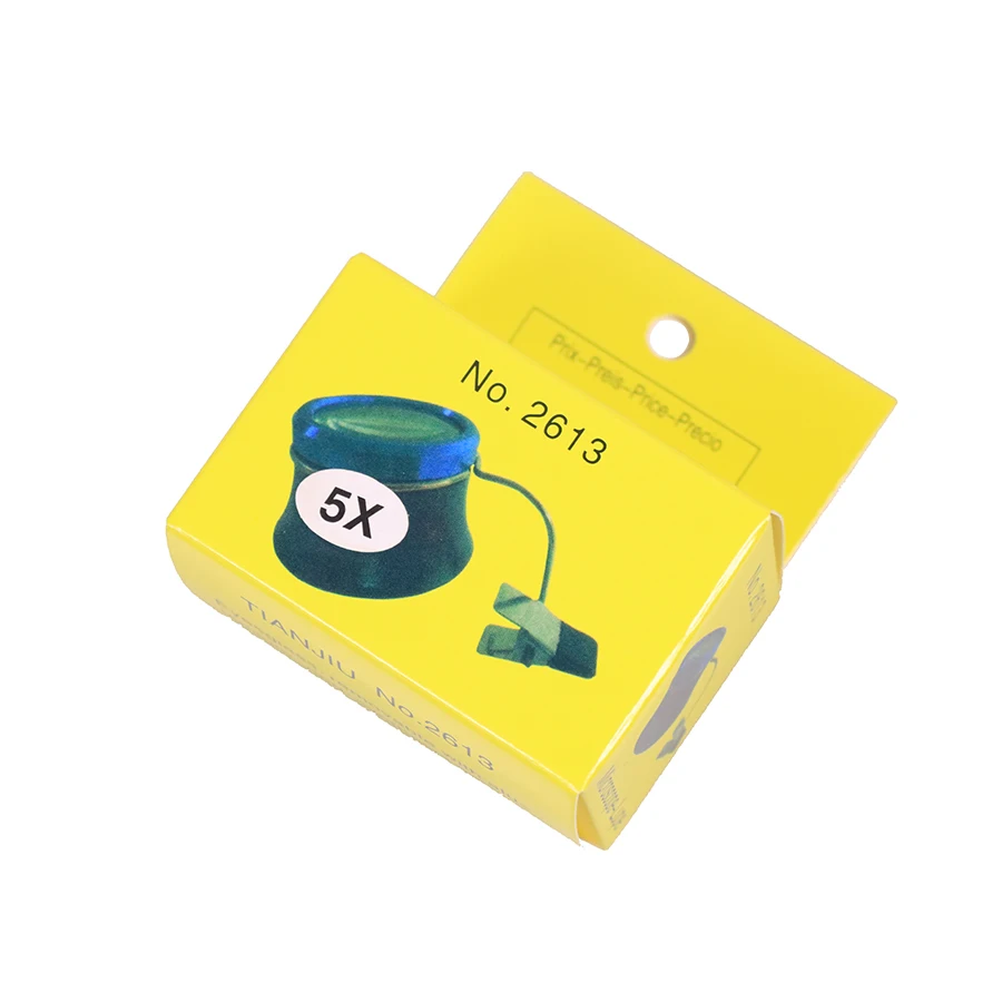 أداة إصلاح الساعة، مع عدسة مكبرة بمشبك يمكن قصها على النظارات، عدسة مكبرة زجاجية بوصة