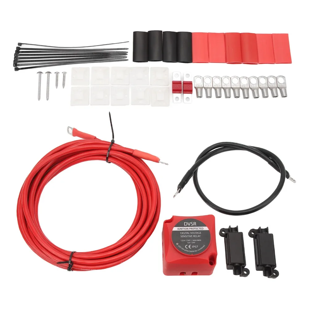 

Dual Battery Isolator Kit 12V 24V 140A VSR Kit