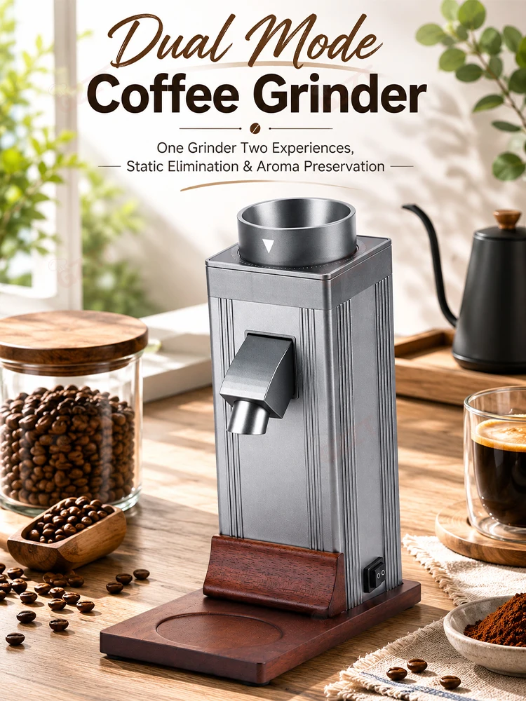 

GZZT CGHK105 Electric Coffee Grinder Cone Burr Espresso Grinder Coffee Bean Mill Home Cafe Premium Grinder for SOE/Single Origin