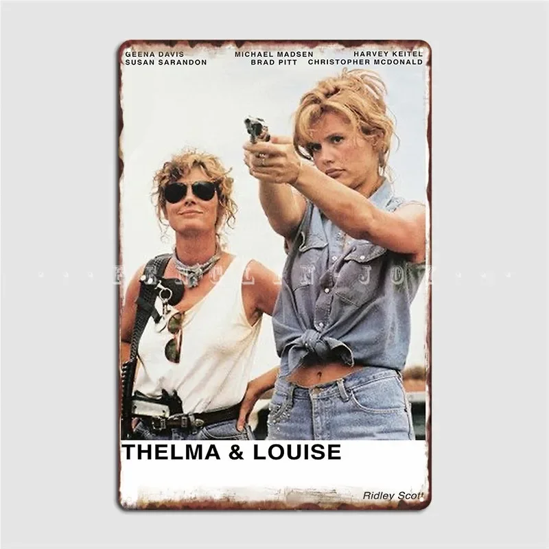 Thelma Louise Metal Sign Wall Mural Club Bar Funny Poster Tin Sign Poster