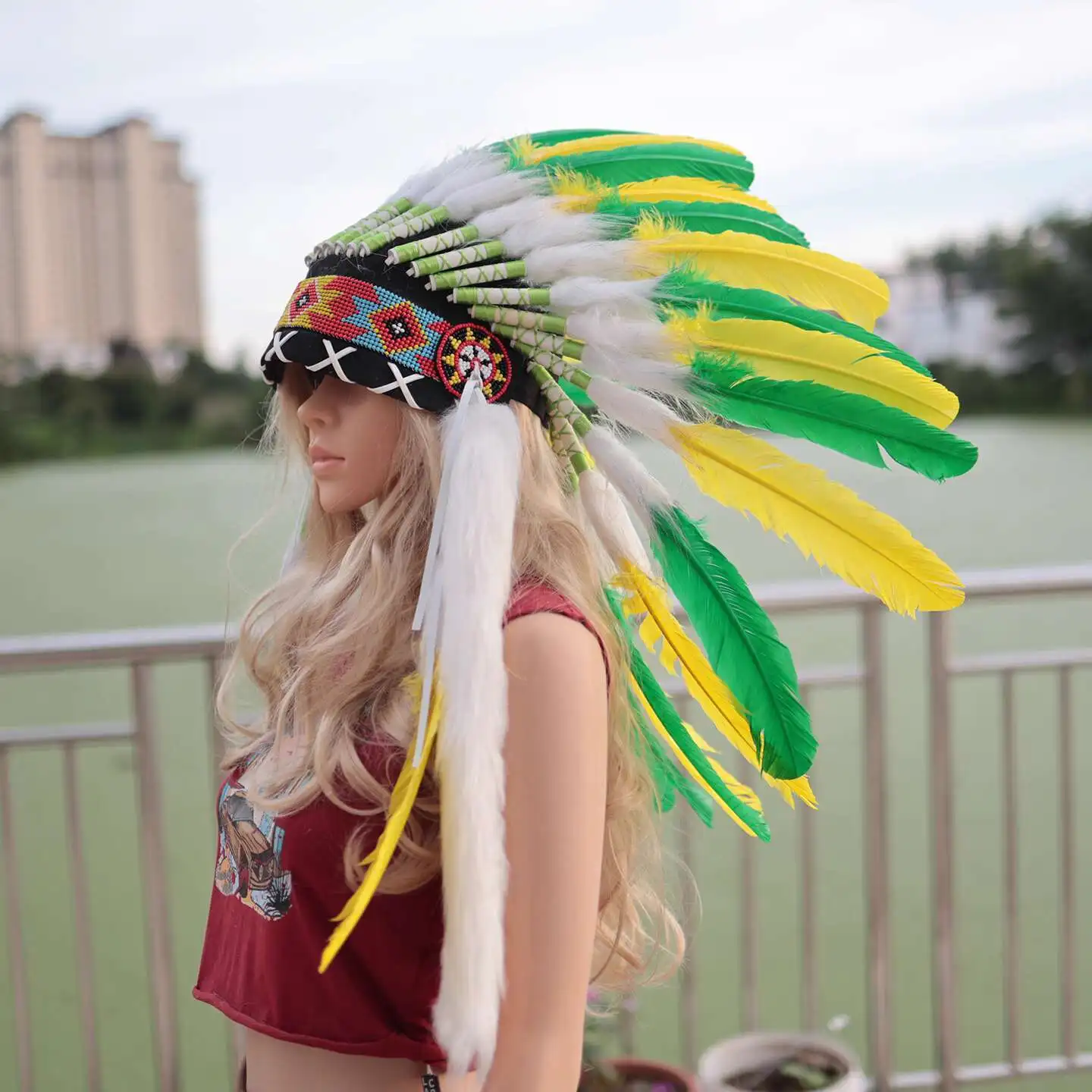 coiffure-en-plumes-indiennes-pour-adultes-et-enfants-photographie-de-voyage-serie-jaune-et-verte-accessoires-pour-cheveux-accessoires-de-fete-photo-chapeau