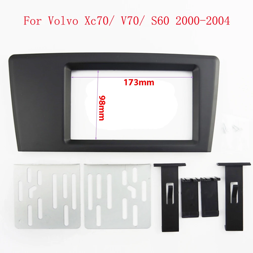 

2 Din Car Radio Fascia for Volvo V70 XC70 S60 2000-2004 DVD Frame Dash Mount Kit Adapter Trim Facial Panel Frame Dashboard Bezel