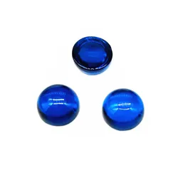Sapphire Round Cabochon Smooth Polished Surface Round Sapphire Cabochon Flat Back Multiple Sizes to Choose