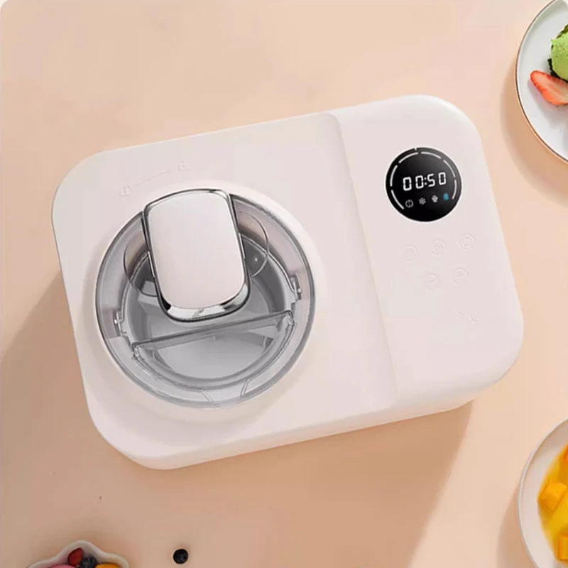 1200ml 완전 자동 아이스크림 기계 가정용 소형 냉동 요구르트 기계 LED 디스플레이 화면