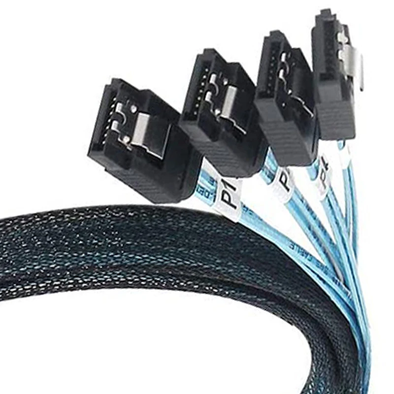 A24U Internal Mini SAS To SATA Cable, SFF-8643 For Raid Controller Hard Drive