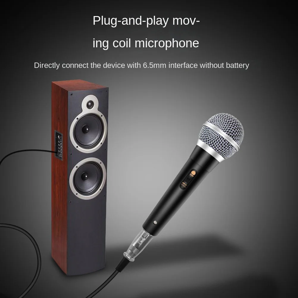 Karaoke Microphone Handheld Professional Wired Dynamic Microphone Clear Voice Mic for Karaoke Vocal Music Performance