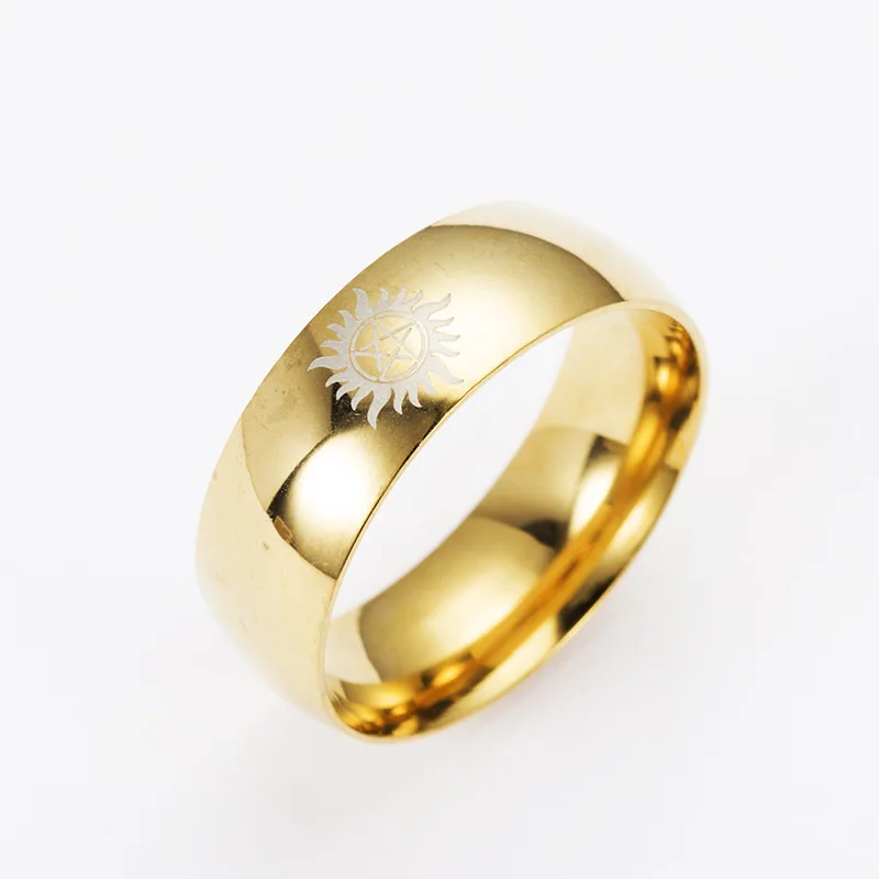 Movie Jewelry Ring Stainless Steel Sun Force Evil Supernatural Ring For Women Men Ring Party Jewelry Gift