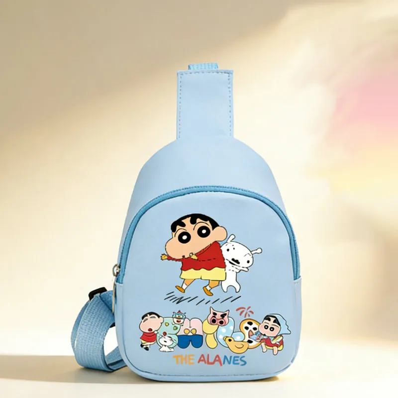 

For Crayon Crossbody Mini Bag Shin-chan Cartoon Student Backpack Pink Yellow Purple Small Bag Shoulder Bag Birthday Gift