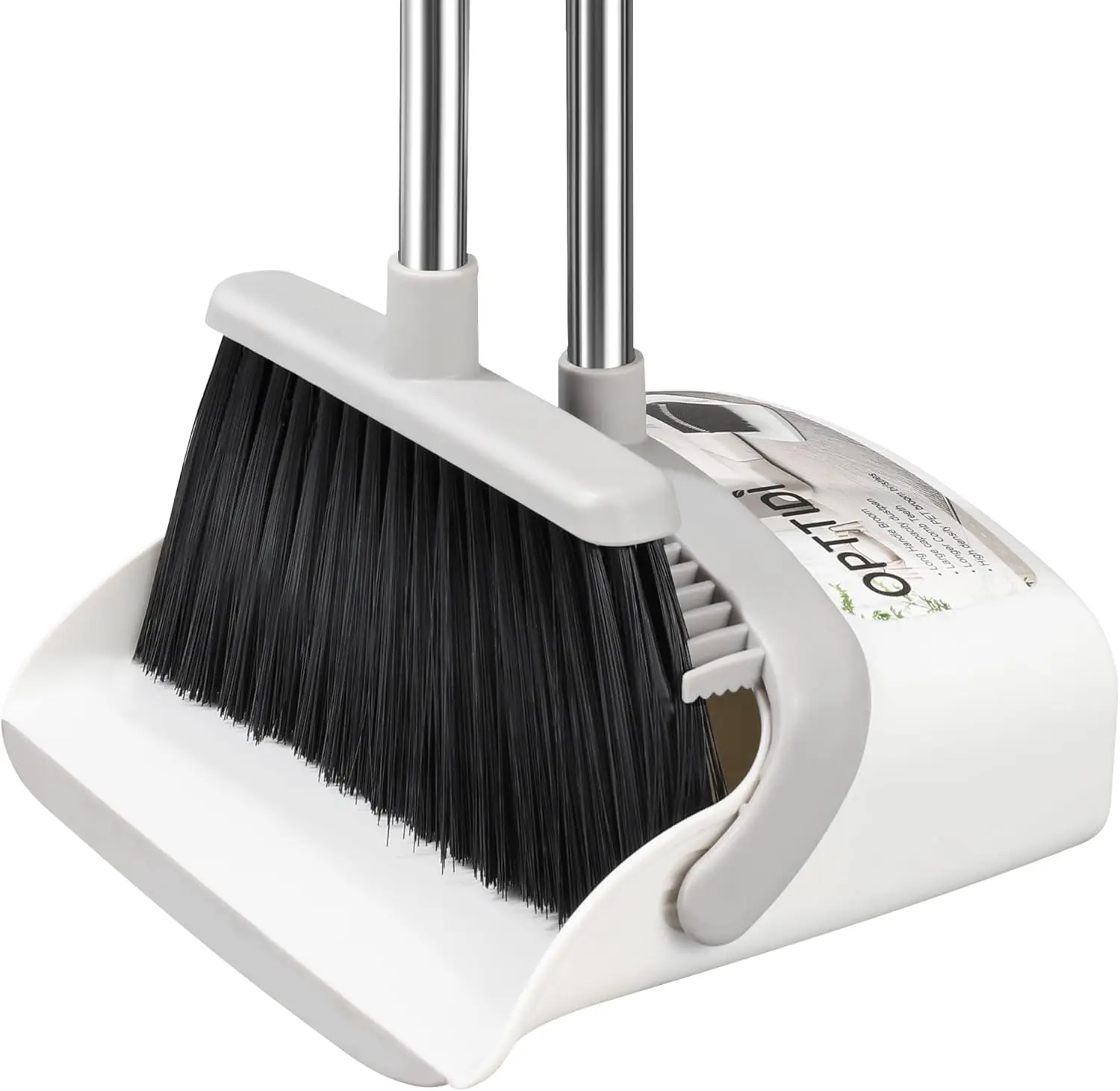 

Broom with Dustpan Combo Set, Hand Broom and Dustpan Set for Sweeping Indoor Angle Broom for Home Office Kitchen Lobby Floor Pet