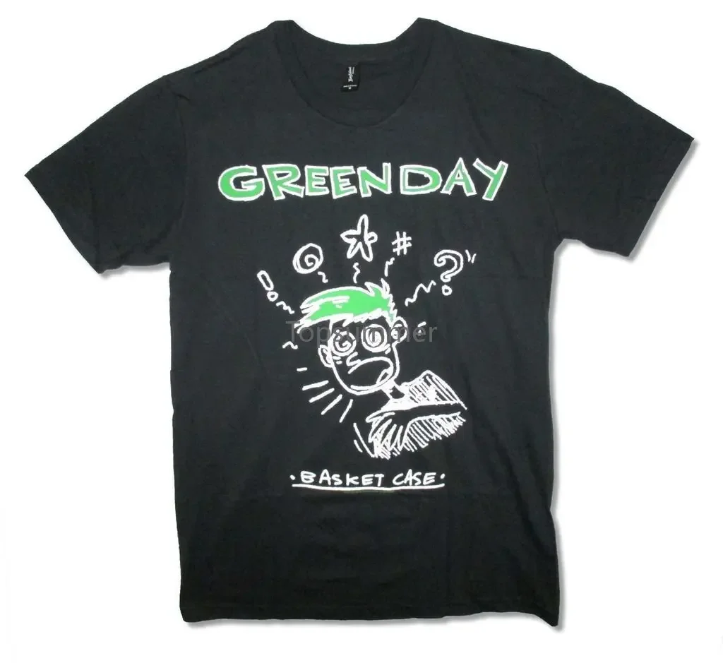 Green Day Basket Case Mens Black T Shirt New Adult Comfortable T Shirt Casual Short Sleeve Tee 2019 Hot Tees