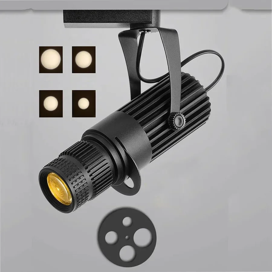 3W 5W 10W 20W Zoomable LED Track Light Adjustable Focus Projector Ceiling Spotlight Theater Store Stage Zoom LED Track Spotlight