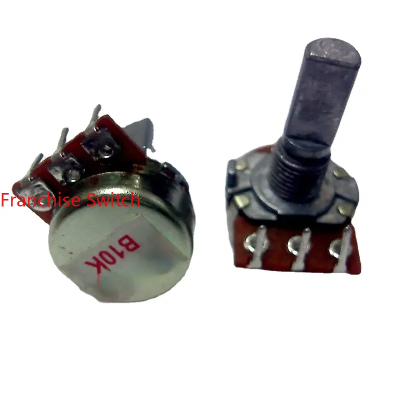 10PCS Carbon Film Of B10K 20 Shaft And Half   Single Step Potentiometer