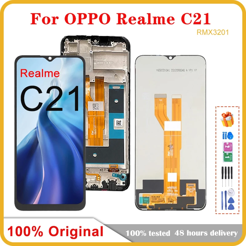 

6.5" Original For OPPO Realme C21 RMX3201 LCD Display Touch Screen Digitizer Assembly For Realme C20 RMX3063 RMX3061 LCD Screen