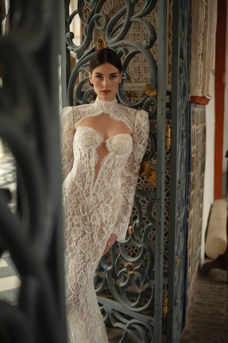 

Wedding Dress Luxo Lace Vestido De Novia Sirena Manga Larga Corset Vestidos Curvy Bespoke Noiva Casamento Gowns Para Boda Bride