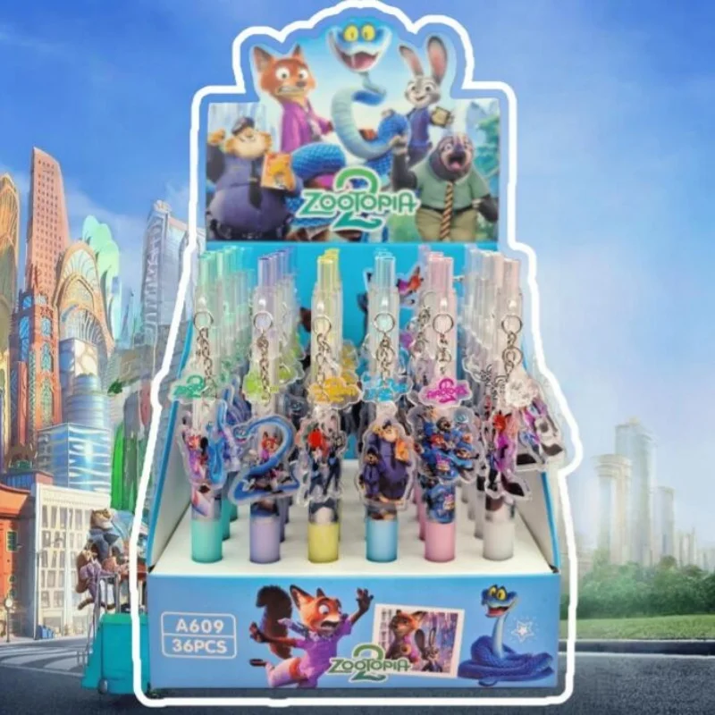 

36 шт./лот, гелевая ручка с подвеской в виде зоотопии Диснея, милые 0,5 мм, нейтральные ручки с черными чернилами, рекламный подарок, офисные школьные принадлежности