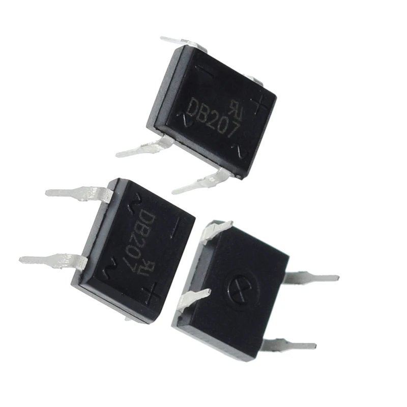 10pcs/lot diode bridge retifica DB207 DIP-4 DB207S DIP4 2A 1000V power diode rectifier 1000v electronic components