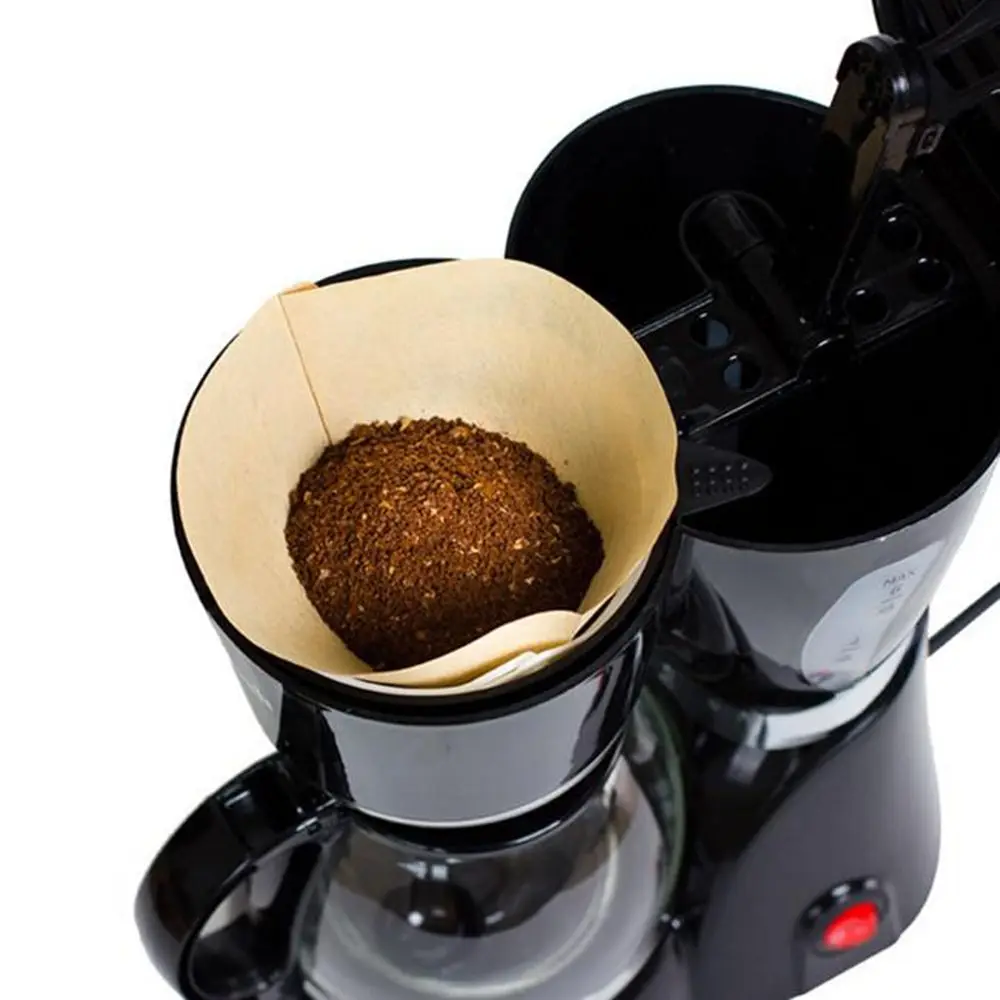 Substituição De Cafeteira De Madeira, Filtros Profissionais De Papel, Forma De Cone Crus, Gotejamento Filtro De Café, Ferramenta Espresso, 2-4 Cup, 100Pcs