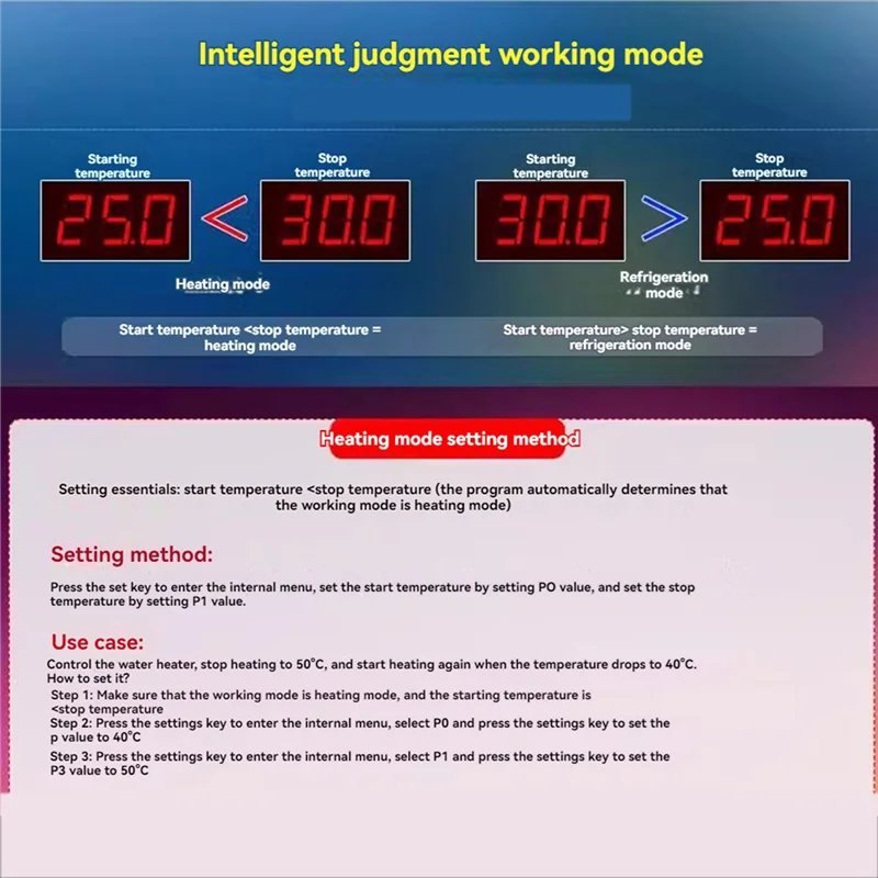 PORK-3X 12 فولت المهنية W3002 الرقمية LED متحكم في درجة الحرارة 10A ترموستات منظم XH-3002
