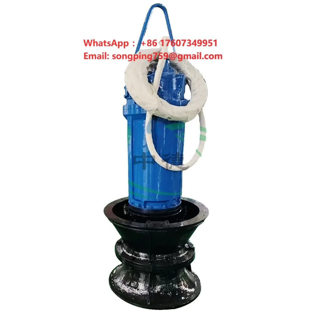High Efficiency 2000LPS Vertical Submersible Axial Mixed Flow Propeller Pump