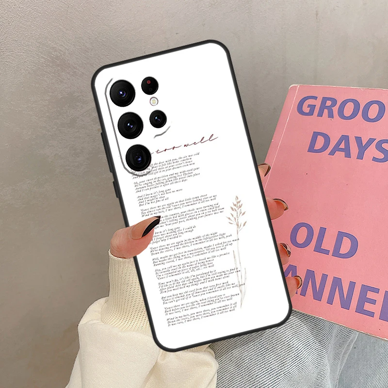 Etui z tekstem piosenki All Too Well na Samsung Galaxy S25 Ultra S20 S21 S22 S24 S23 Ultra S9 S10 Plus S25 FE Cover Coque