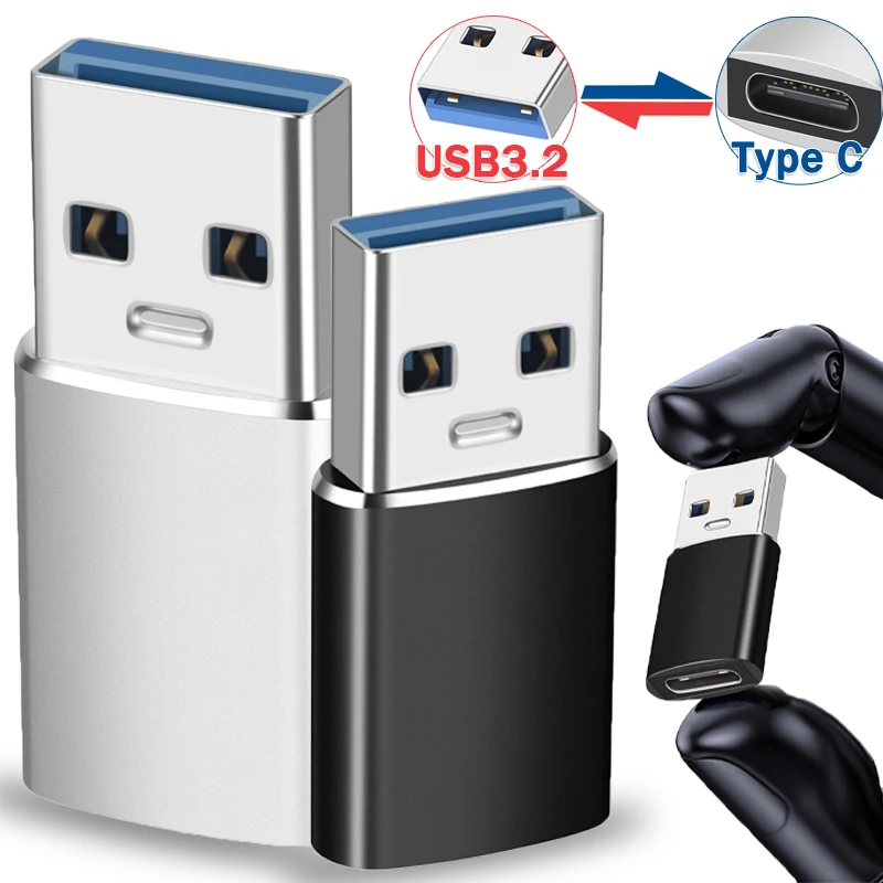 Mobile Phone Adapters USB 3.2 Male To Type C Female Fast Transmission Converters Support for IPhone 15Pro Samsung Laptop Carplay