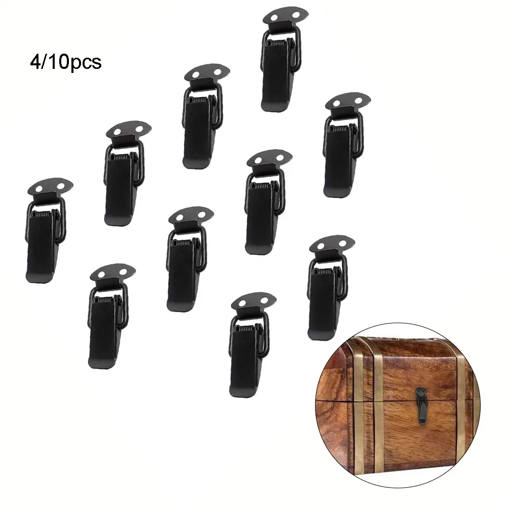 4/10pcs Toggle Latches Spring Loaded Clamp Clip Case Box Latch Catch Hinge Snap Closure Crate Lock Spring Lock Wooden Box Hasps