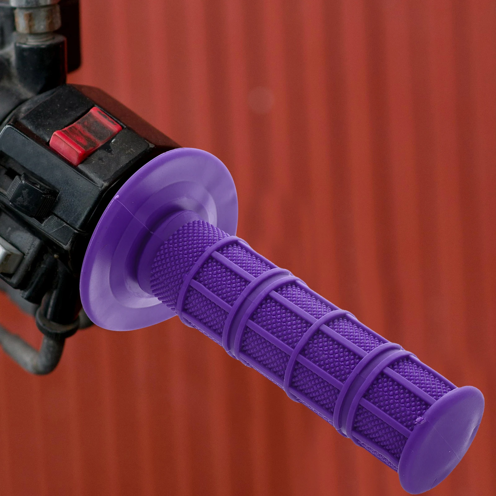 2Pcs Motorcycle Grips ATV Handlebar Purple NonSlip Comfortable Riding Parts Mountain Bike Accessories Scooter Motorbike