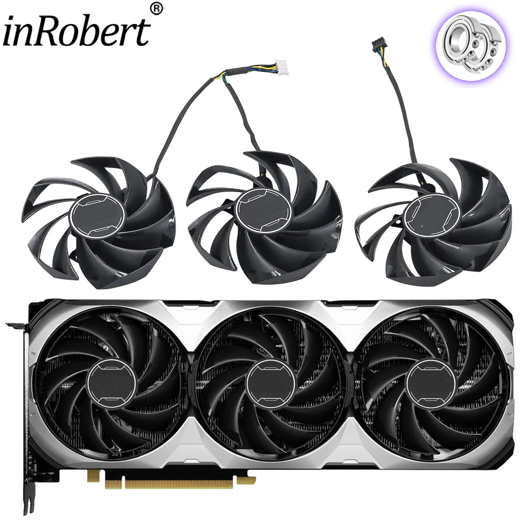 

8​7MM PLD09210B12HH RTX4070 RTX4070Ti Video Card Fan For MSI GeForce RTX 4070 4070Ti VENTUS 3X Graphics Card Cooling Fan