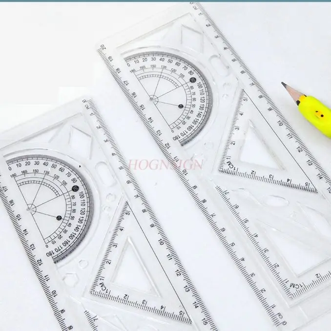 1pcs Multi functional drawing ruler for primary and secondary school students, mathematical and geometric shapes