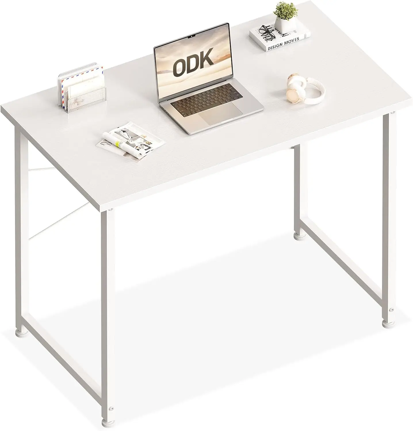 Coleshome Escritorio pequeño, mesa para ordenador de 80x40 cm, escritorios blancos para habitaciones pequeñas