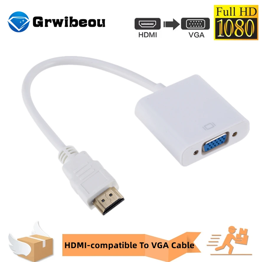 

HD 1080P HDMI To VGA Converter Cable High Speed HDTV Male To Female VGA Converter Adapter For PC Laptop Tablet Monitor Projector