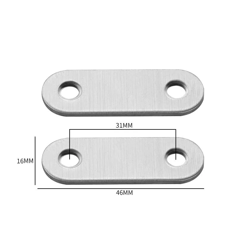 10-piece set of stainless steel flat straight braces with screw brackets for repair plates fixed connection plates for furniture