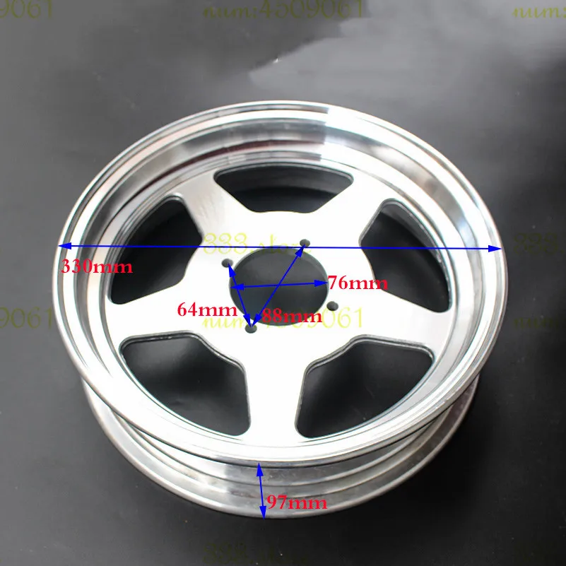 4 hole 2.75-12 Front & 3.50-12 Rear Dirt bike Pit Bike 12inch Vacuum Wheel Rim Front and Rear ainwheels