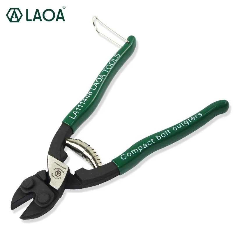 LAOA 8 inch Handheld Wire Cutter Industrial Cr-Mo Steel Cutter Pliers Compact type Bolt Cutter  Made in Taiwan