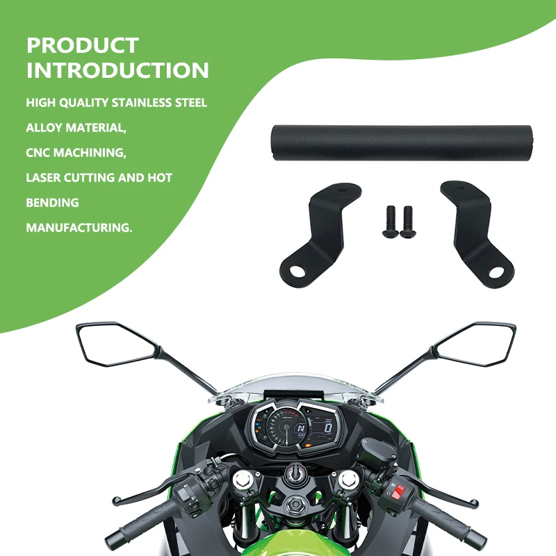 Motorcycle GPS Navigation Plate Bracket Smart Phone Holder Fit For KAWASAKI For NINJA400 For NINJA250 For Ninja 400 2018-2023