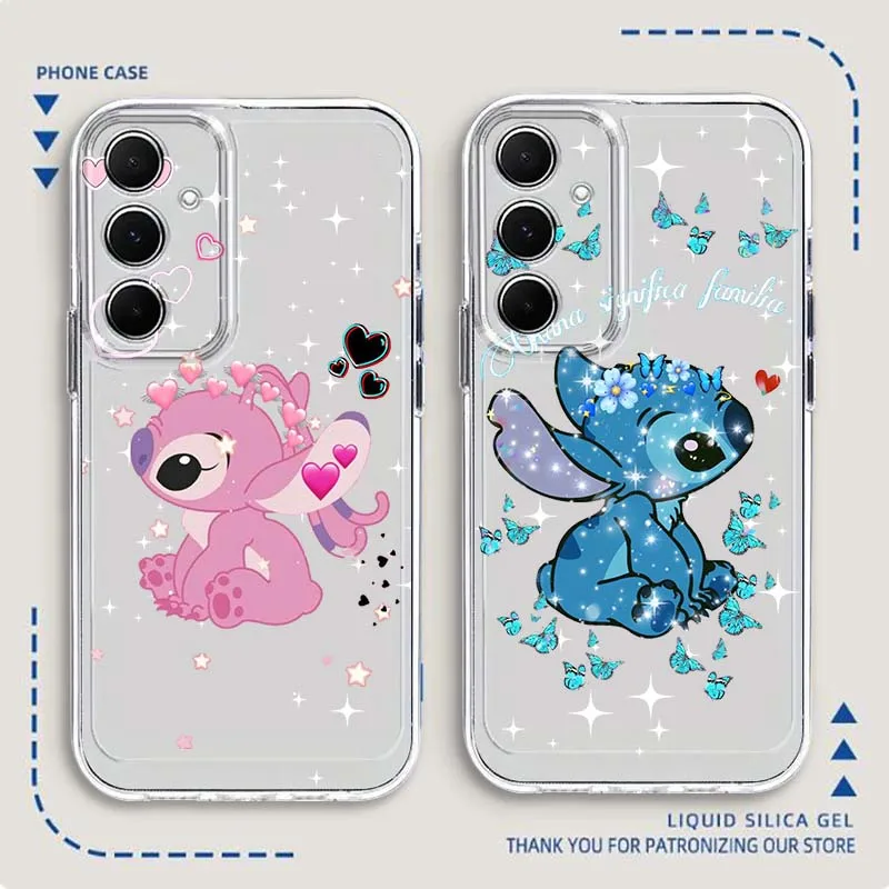 

Angel Stitch Anime Art Phone Case For Samsung Galaxy Note 20 10 F12 M23 F23 M14 F15 M54 M55 Ultra Plus 5G TPU Transparent