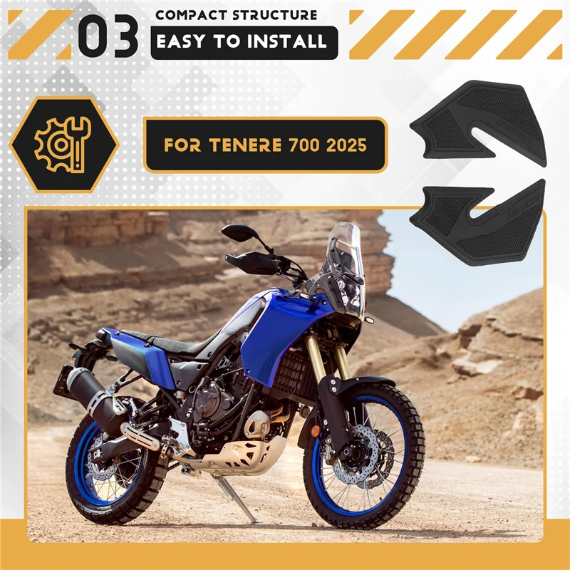 

Motorcycle Tank Pads Knee Grip Traction Pad Tank Pads For Yamaha Tenere 700 Motorcycle Accessories