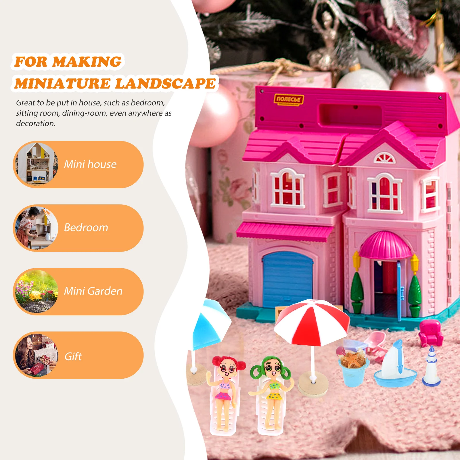 

Miniature Beach Decorations Set Plastic Resin Powder Ocean L scape Bedroom Living Room Dollhouse Toy Kits Miniatures