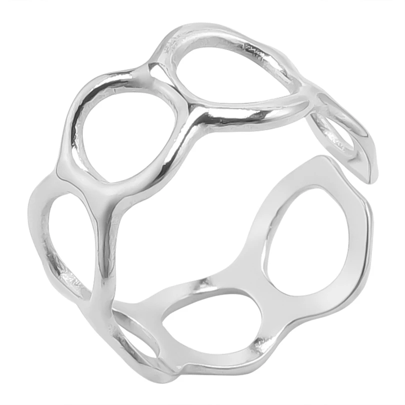 New 1pc Fashion Stainless Steel Love Abstract Punk Crown Shell Knuckle Ring Jewelry Charms Rings Women Girls Party Gifts No Fade