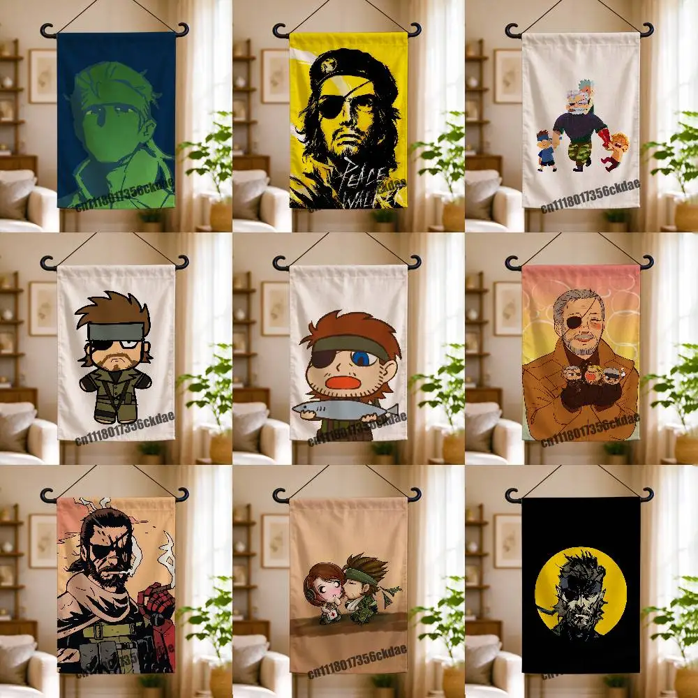 For Metal Gear Solid MGS Garden Flag Custom Outdoor Home Party Advertising Cloth Decoration Wall Banner Flags